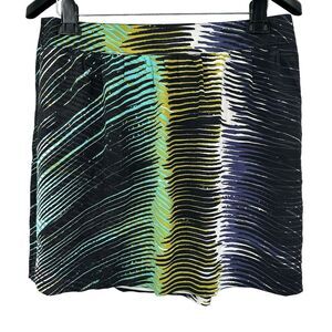 Loft Skirt Size 10 Mini Summer Printed Purple Blue Multi Straight Casual Beach